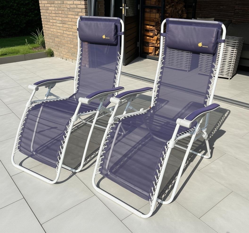 Lafuma stoelen set, Ophalen, Gebruikt, Metaal, Verstelbaar