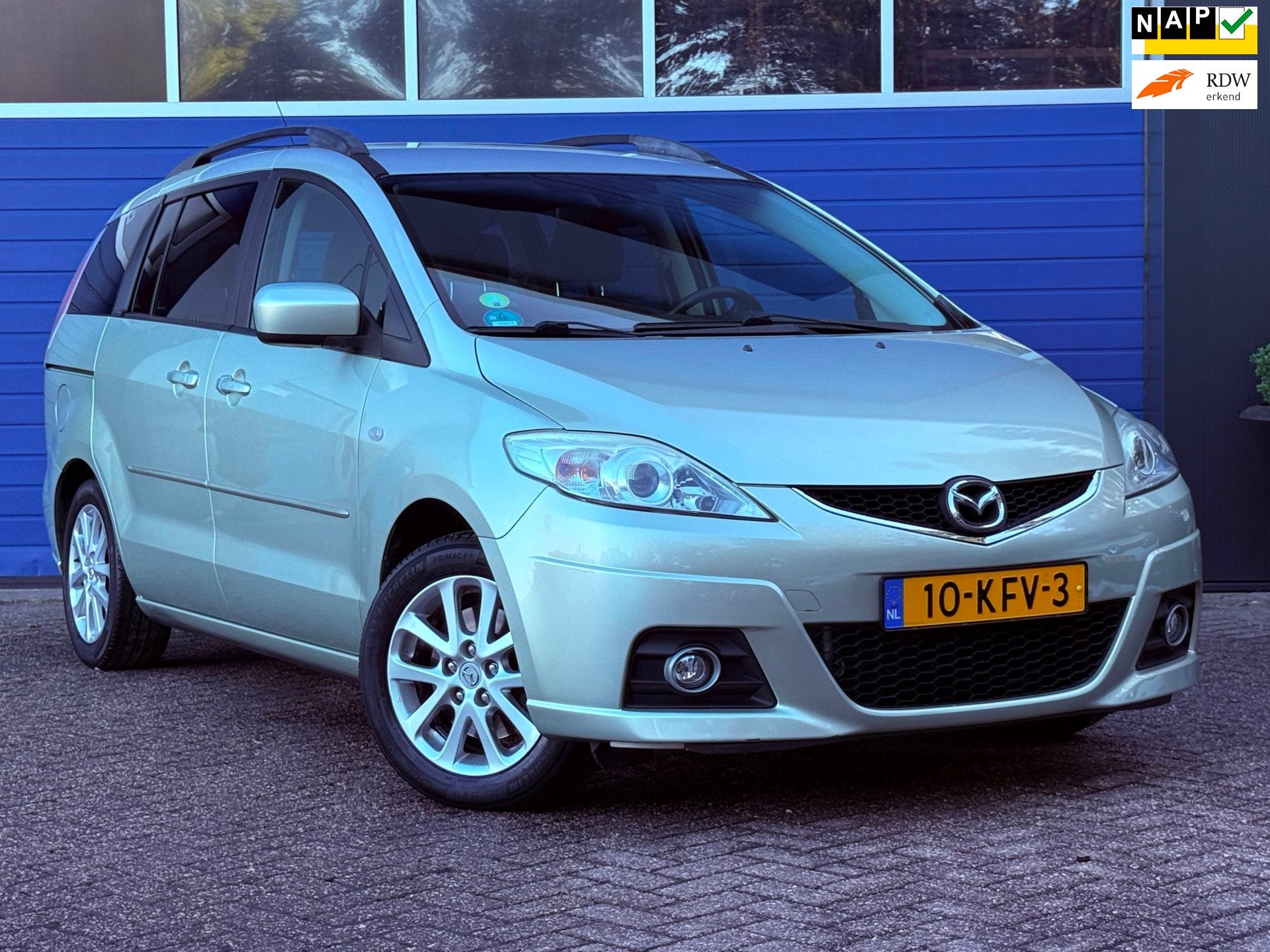 Mazda 5 2.0 TS Automaat|7 Persoons|Airco, Auto's, Stof, Gebruikt, Zwart, 7 stoelen