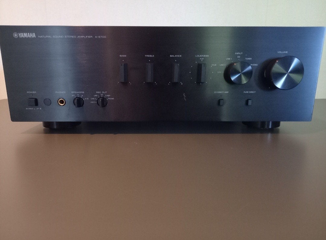 YAMAHA AS-700 INTEGRATED AMP 2X160 WATT 4 OHM + PHONO + A.B., Yamaha, Ophalen of Verzenden, Zo goed als nieuw, 60 tot 120 watt
