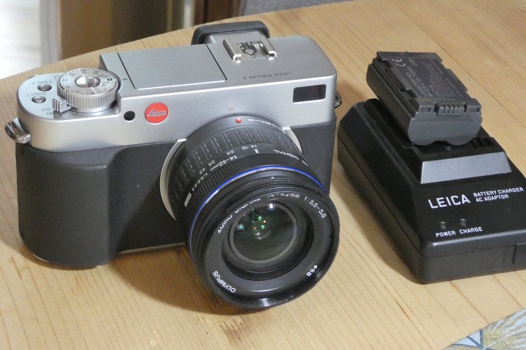 Leica Digilux 3 Systeemcamera met Olympus lens, Ingebouwde flitser, Accu, Leica, Ophalen of Verzenden