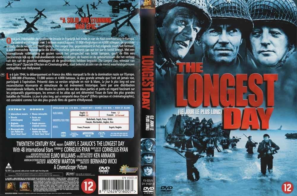 The Longest Day 1962 DVD met John Wayne, Henry Fonda, Alle leeftijden, Ophalen of Verzenden, Zo goed als nieuw, Actie en Avontuur