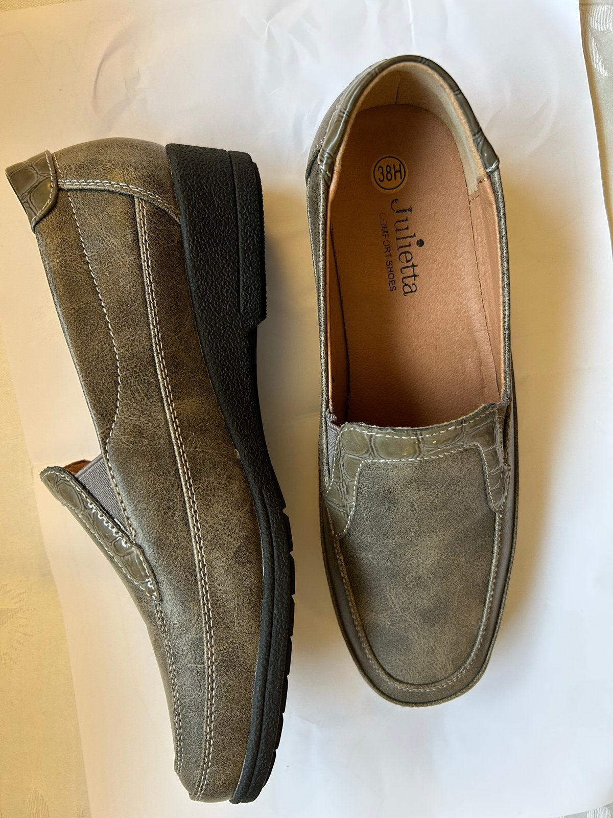 Juliëtta Comfort Shoes Instappers - Maat 38H, Verzenden, Zo goed als nieuw, Grijs, Instappers