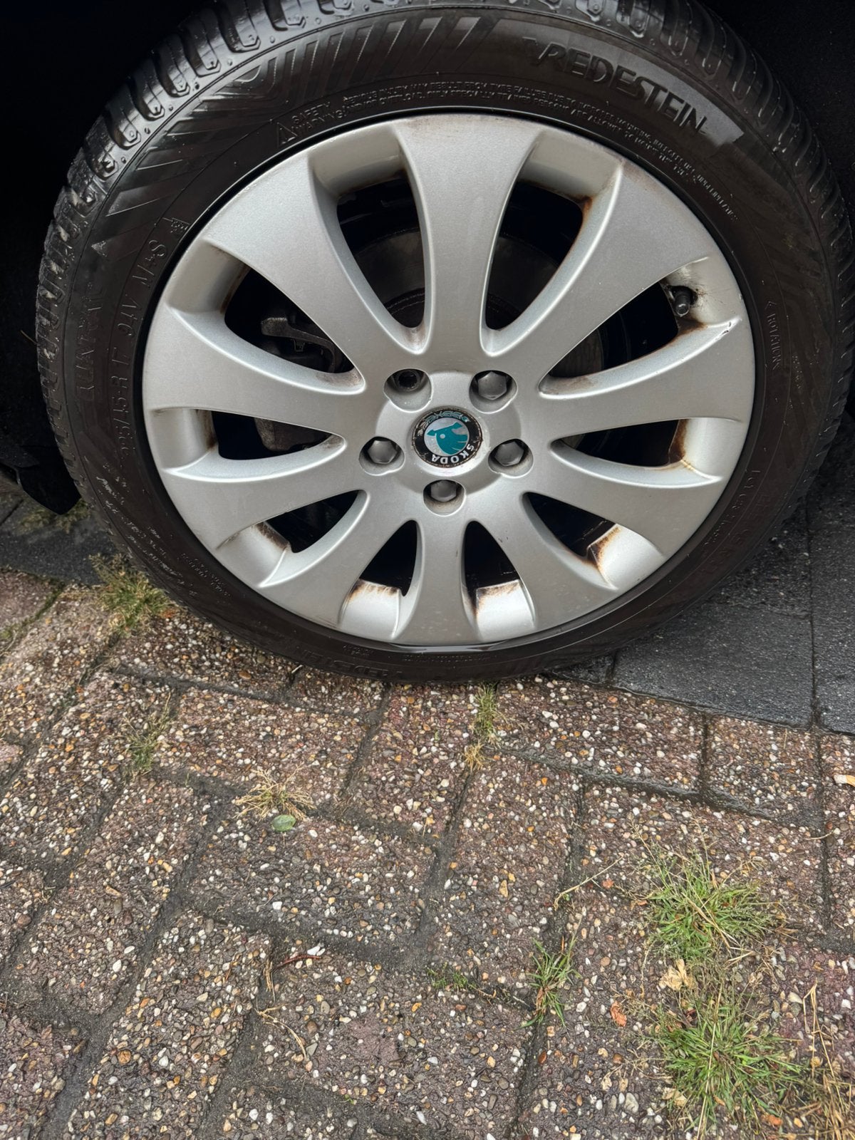 Skoda velgen 4 seizonen band vredestein 5x112 225/45/17, Auto-onderdelen, Banden en Velgen, Ophalen, Gebruikt, 17 inch, All Season