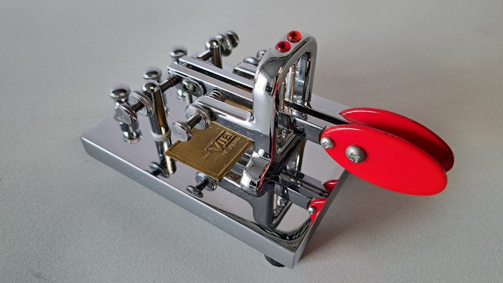 Vibroplex Iambic deluxe chrome seinsleutel, Ophalen of Verzenden, Zo goed als nieuw, Zender en Ontvanger