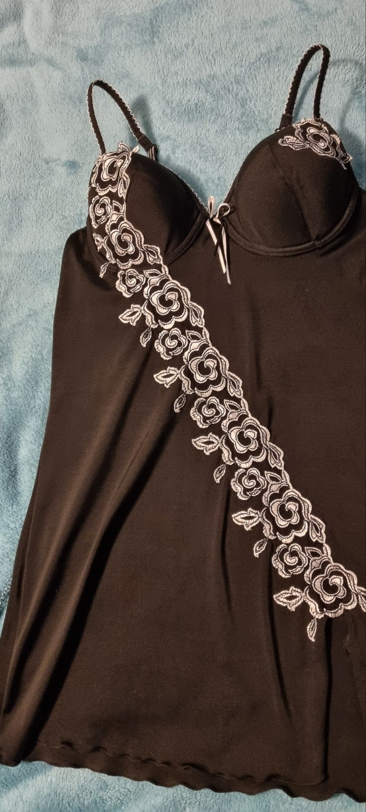 Lingadore Nachtkleding Zwart met Witte Borduurdetails, Lingadore, Ophalen of Verzenden, Zwart, Nachtkleding