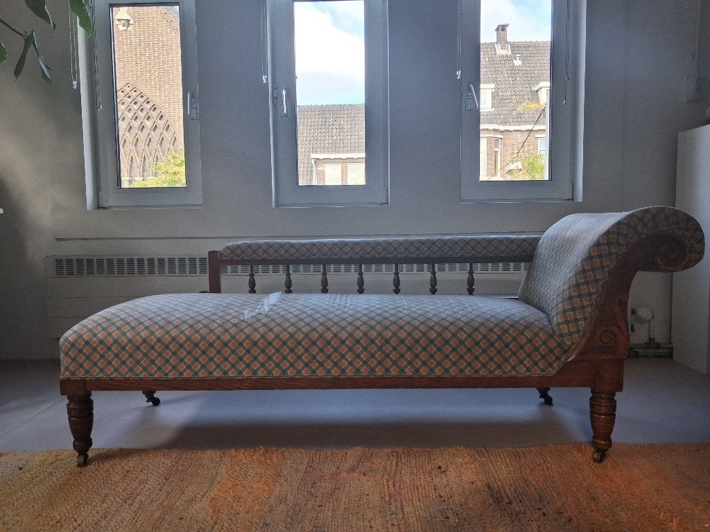 Chaise longue - antieke/klassieke stijl, Ophalen, Hout, Gebruikt, Eenpersoons