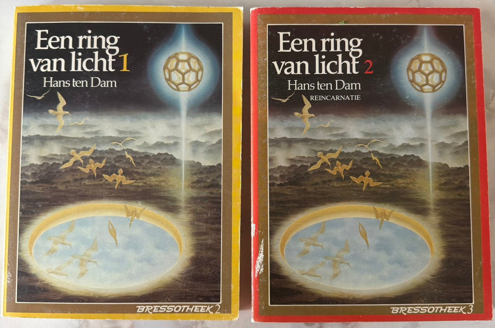 Een ring van licht 1 & 2 - Hans ten Dam (Reïncarnatie), Boeken, Ophalen of Verzenden, Gelezen, Ziel of Sterfelijkheid, Achtergrond en Informatie