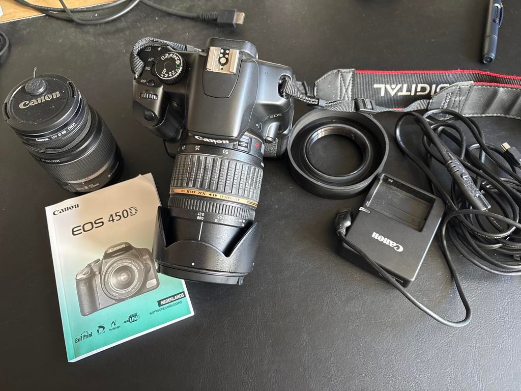 Canon EOS 450D met 2 lenzen: 18-55mm en Tamron 17-50mm, Ophalen, Gebruikt, Spiegelreflex, Canon