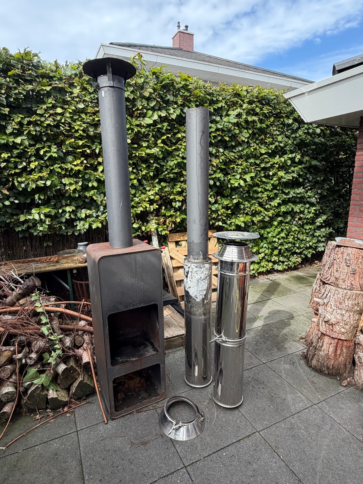 Dik Geurts Fox Houthaard, Ophalen, Gebruikt, Vrijstaande haard, Houthaard