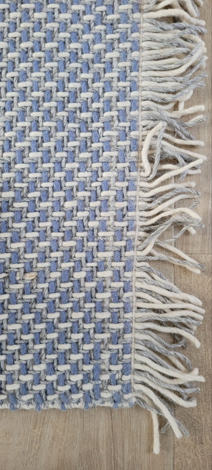 vloerkleed landelijk Brink@Campman 170x240 wol blauw grijs n, Blauw, 150 tot 200 cm, Ophalen of Verzenden, Landelijk rust comfortabel kwaliteit gezellig