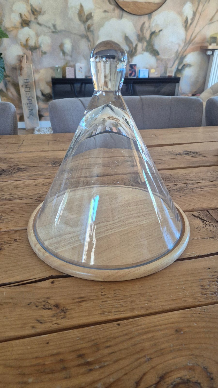 Stolp met houten onderstel - Nieuw en elegant, Huis en Inrichting, Woonaccessoires | Stolpen, Ophalen of Verzenden, Nieuw