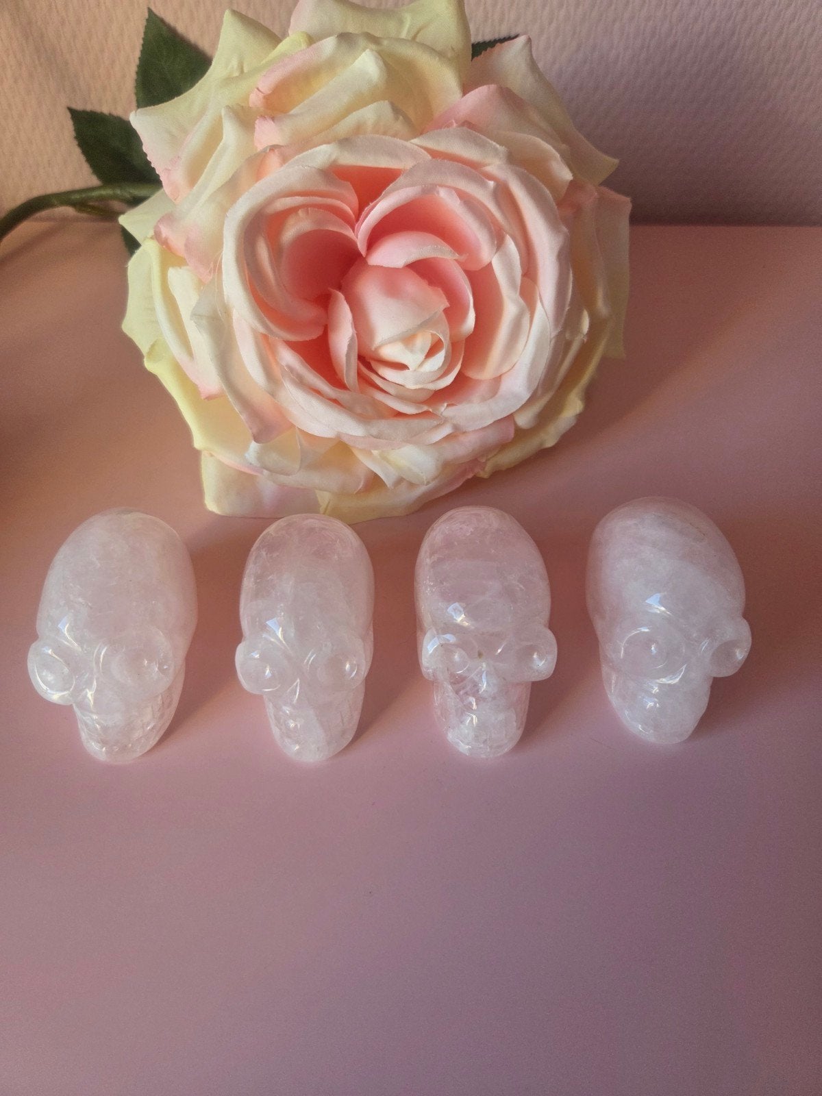 Rozenkwarts traveller skulls, Ophalen of Verzenden, Mineraal