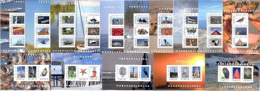 complete set postfris nominaal waddeneilanden, Postzegels en Munten, Postzegels | Nederland, Ophalen of Verzenden, Na 1940, Postfris