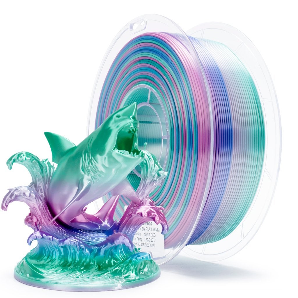 ZIRO Gradient Silk PLA – Aqua Sky – 1KG – 1.75mm, Computers en Software, Ophalen of Verzenden, Nieuw, Filamentrollen