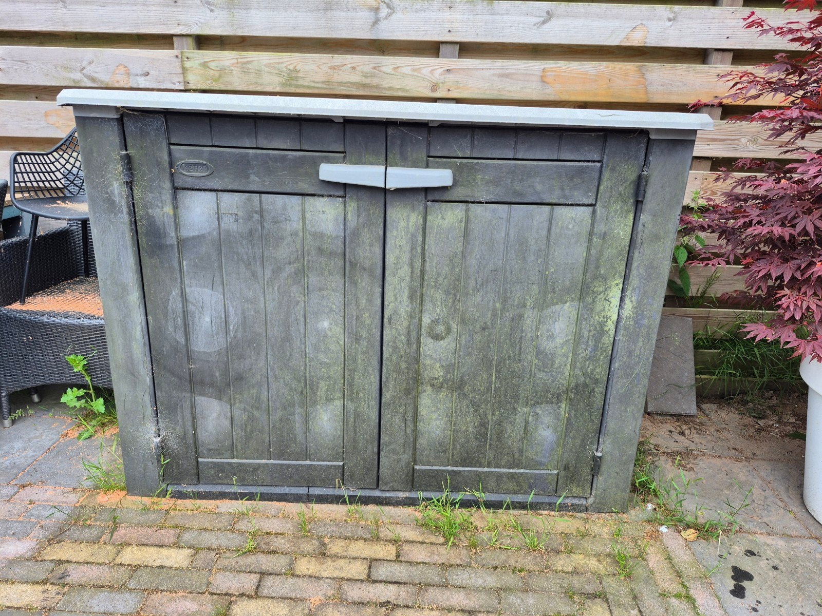 Tuinkussenkast / Opbergkast voor buiten, Ophalen