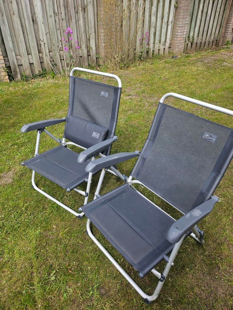 2 Bardani Toscane strand/campingstoelen - Gebruikt, Caravans en Kamperen, Ophalen, Campingstoel