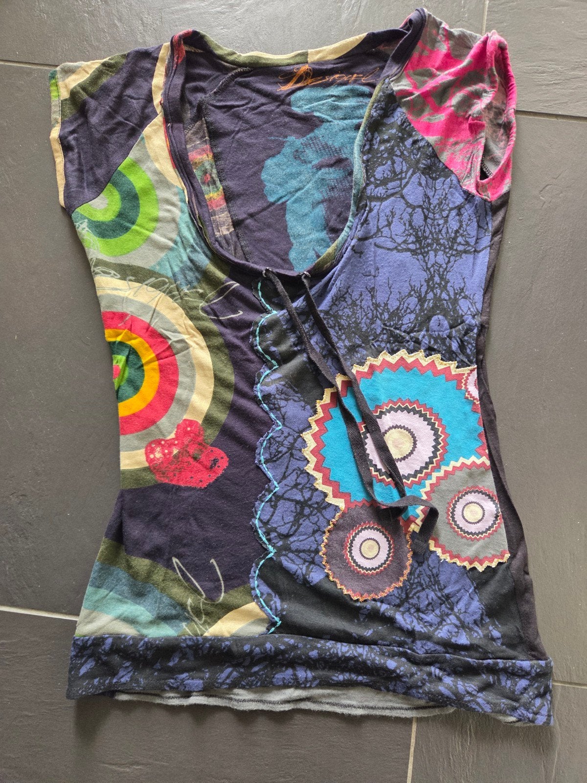 Desigual T-shirt met korte mouwen en kleurrijke print, Meerkleurig, Ophalen of Verzenden, Korte mouw, Desigual