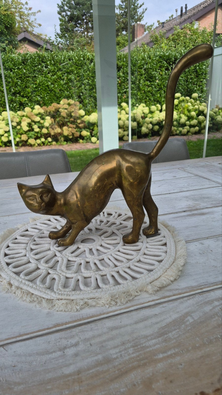 Vintage vermoedelijk bronzen  Kattenbeeld, Antiek en Kunst, Antiek | Koper en Brons, Ophalen of Verzenden
