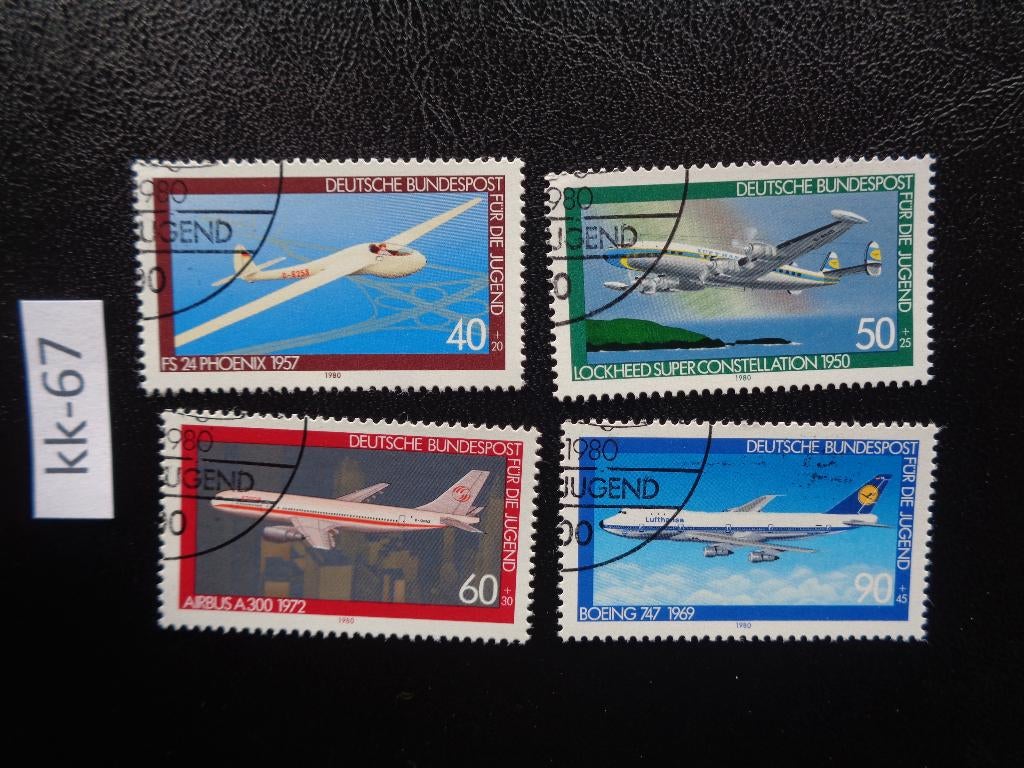 brd - jeugd zegels / luchtvaart 1980 (kk-67), Ophalen of Verzenden, BRD, Gestempeld