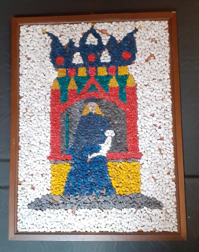 Schilderijtje mozaïek, Ophalen of Verzenden, Zo goed als nieuw, Minder dan 50 cm, Schilderij