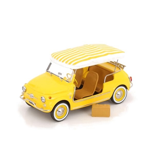 Fiat 500 Jolly 1965 Geel Modelauto 1/18 Norev, Auto, Norev, Ophalen of Verzenden, Norev