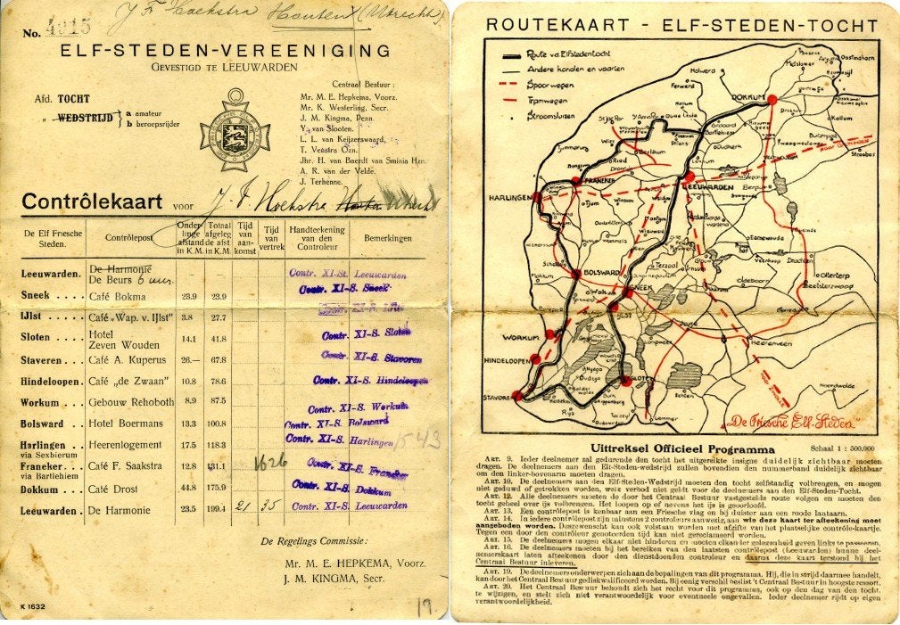 Gezocht: Startkaarten van de Elfstedentocht, Verzenden, Overige sporten