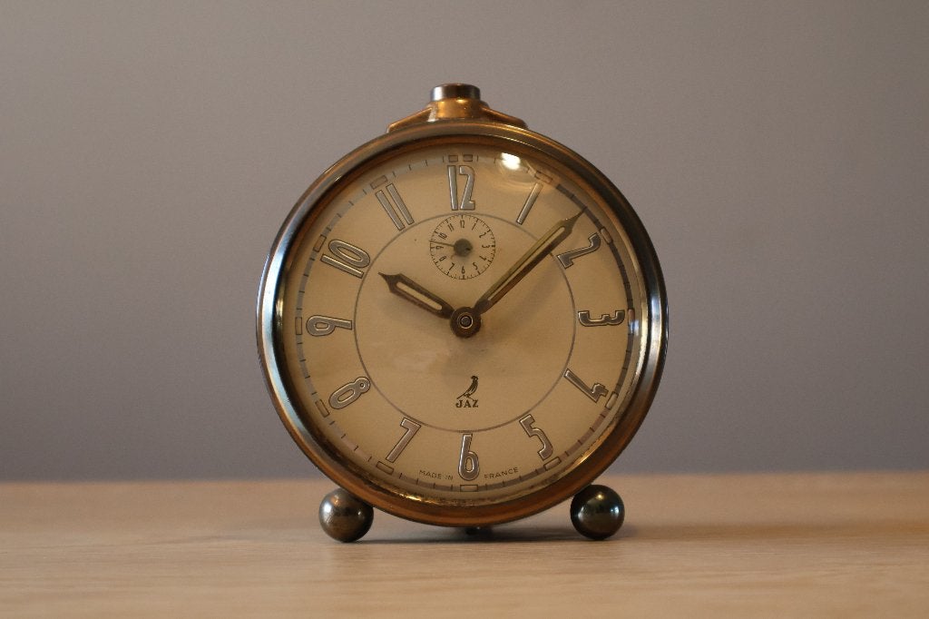 JAZ vintage wekker, Ophalen of Verzenden, Gebruikt, Analoog