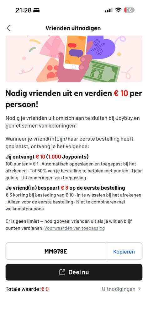 JoyBuy kortingscode, Eén persoon, Kortingsbon