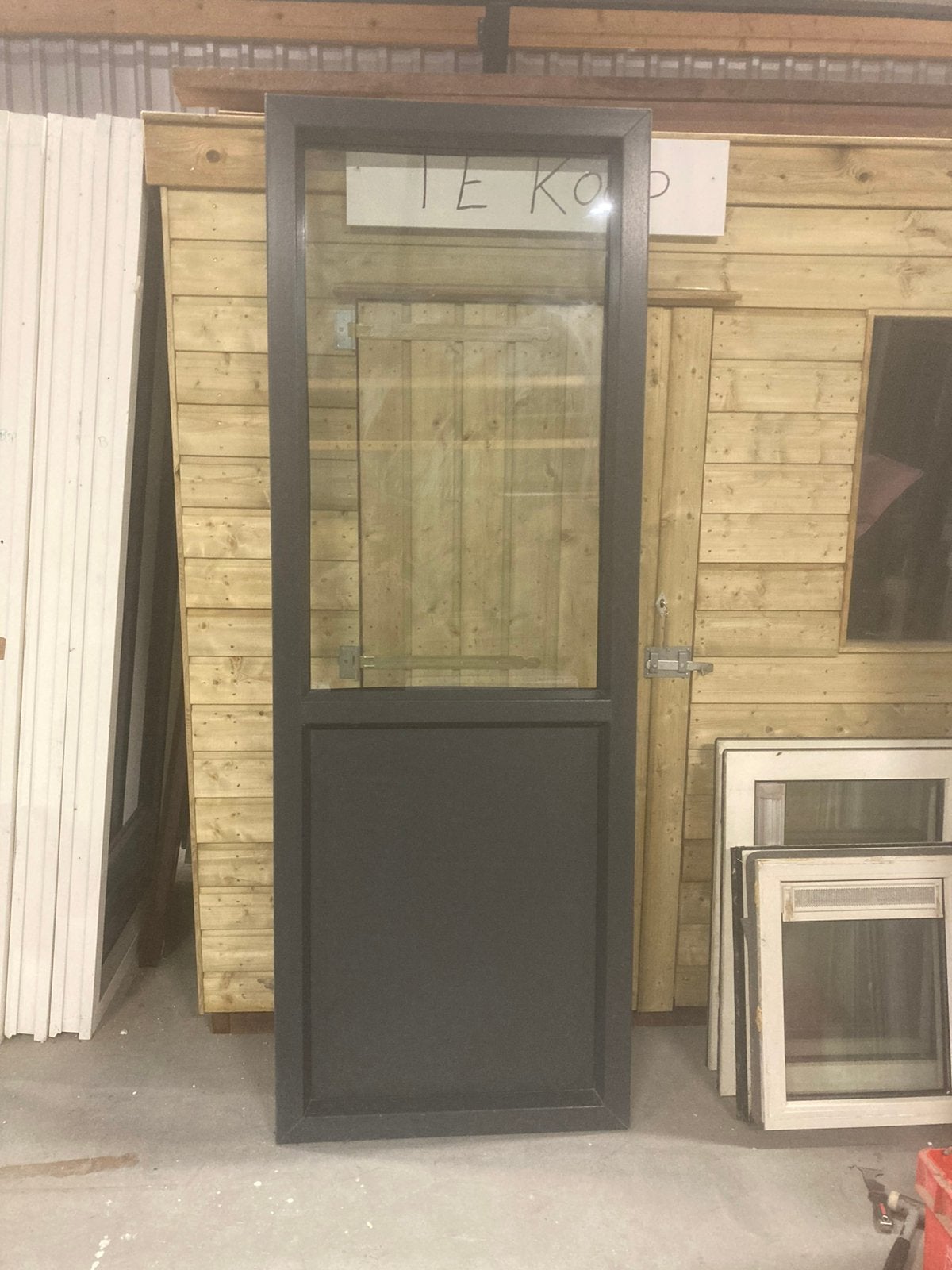 Kunststof kozijn antraciet 875*2445, Ophalen, Kunststof, Minder dan 3 meter, Zo goed als nieuw