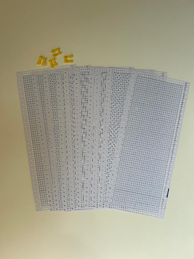 Ponskaarten blanco met klemmen, set 10 stuks, Ophalen of Verzenden, Nieuw, Breien, Overige typen
