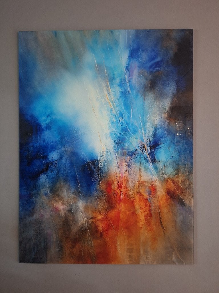 Glasschilderij Schmucker 120 x 90, Antiek en Kunst, Kunst | Schilderijen | Modern, Ophalen, Glas, Abstract