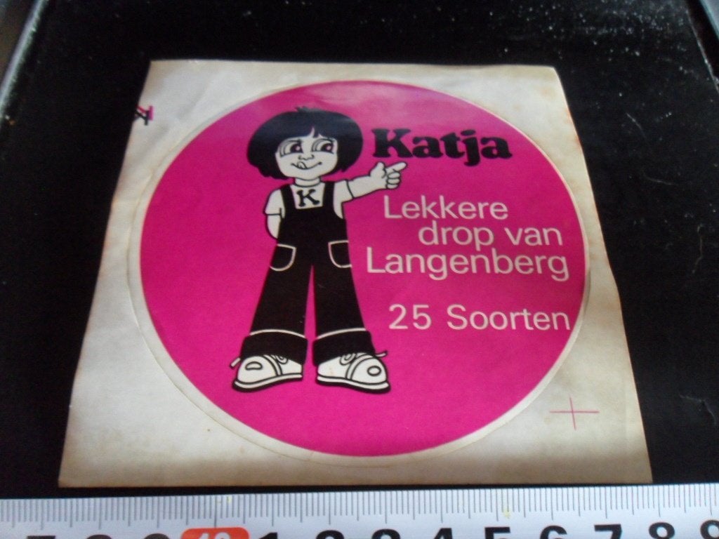 sticker KATJA lekkere drop van langenberg 25 soorten, Ophalen, Zo goed als nieuw