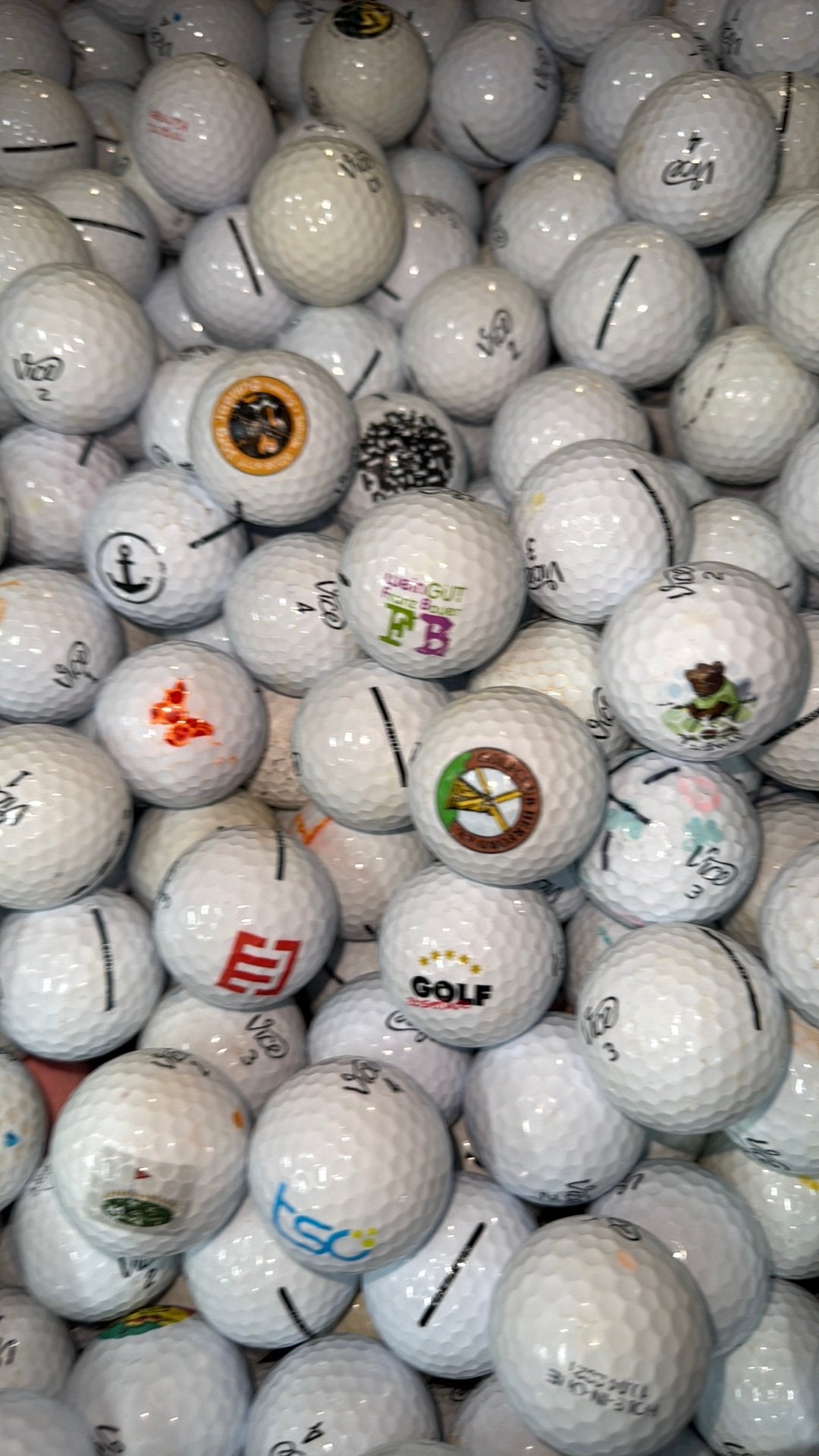 Vice golfballen mix 100 stuks, Ophalen of Verzenden, Zo goed als nieuw, Bal(len)