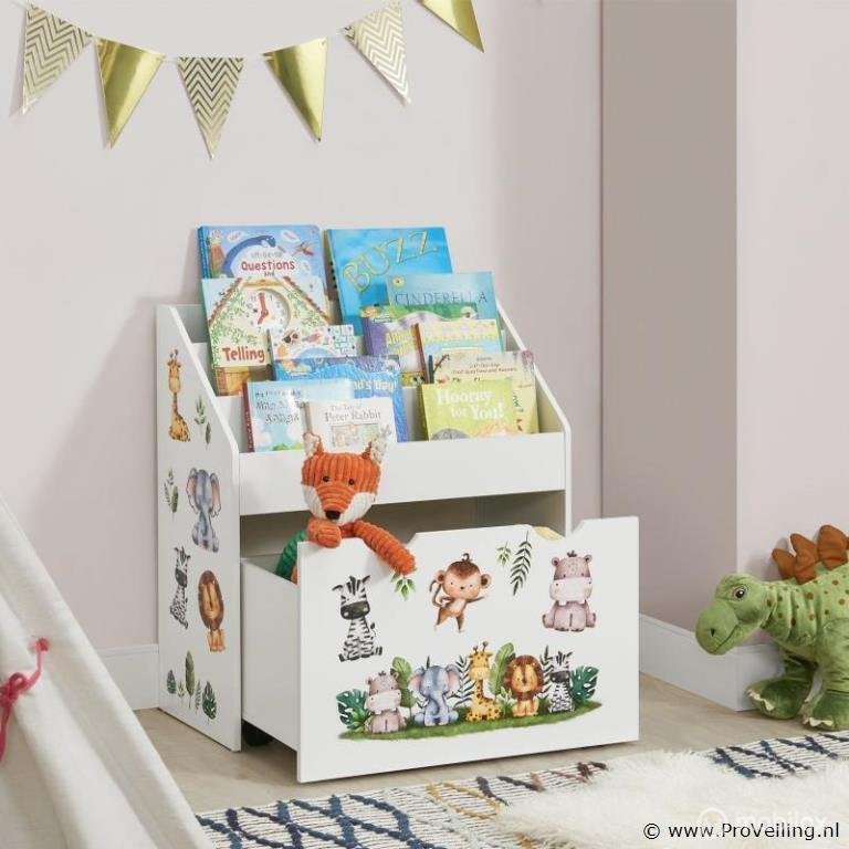 Online Veiling: Kinderboekenkast - 63 x 30 x 70 cm - Wit, Huis en Inrichting, Nieuw