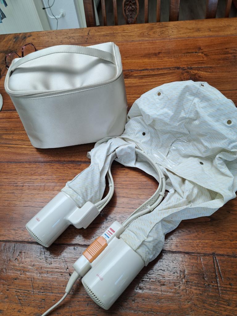 Vintage Braun haardroger met kap en opbergtas, Ophalen of Verzenden, Gebruikt, Haarverzorging