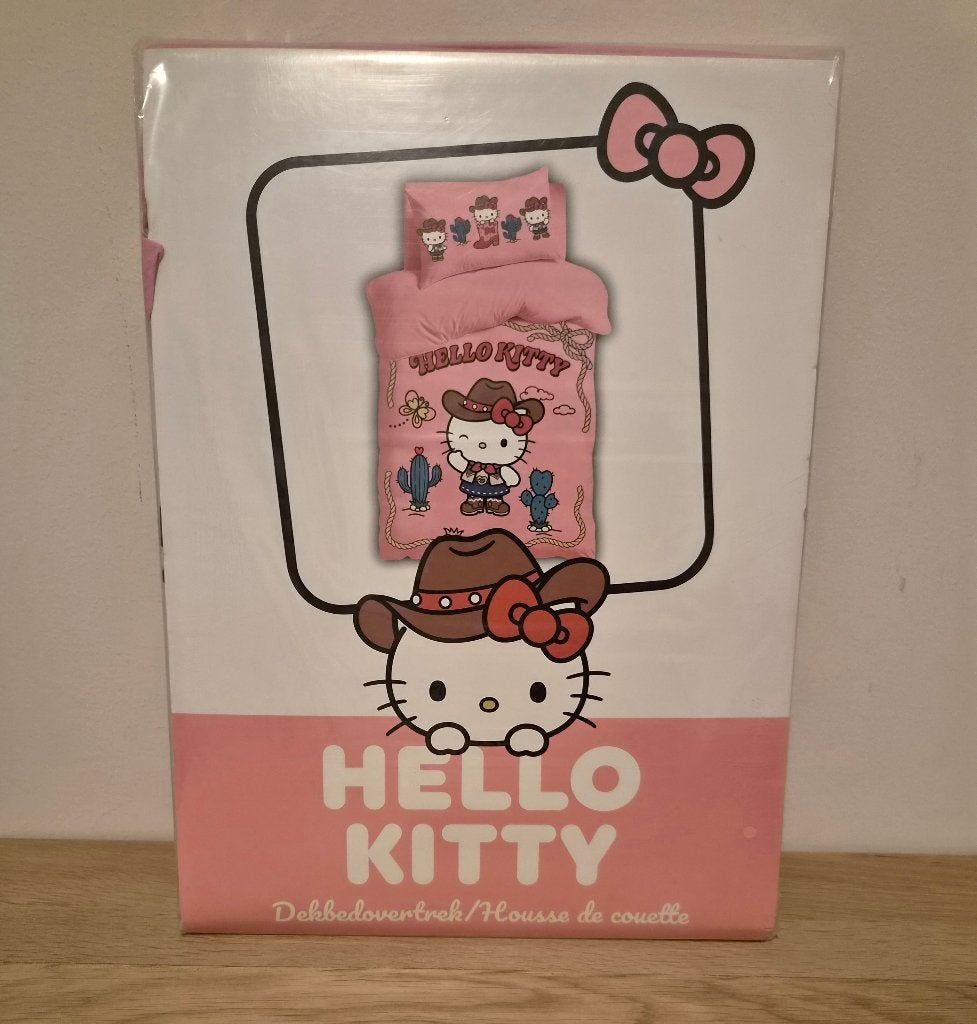Nieuw! Hello Kitty dekbedovertrek eenpersoons, roze. western, Meisje, Nieuw, Ophalen of Verzenden, Roze