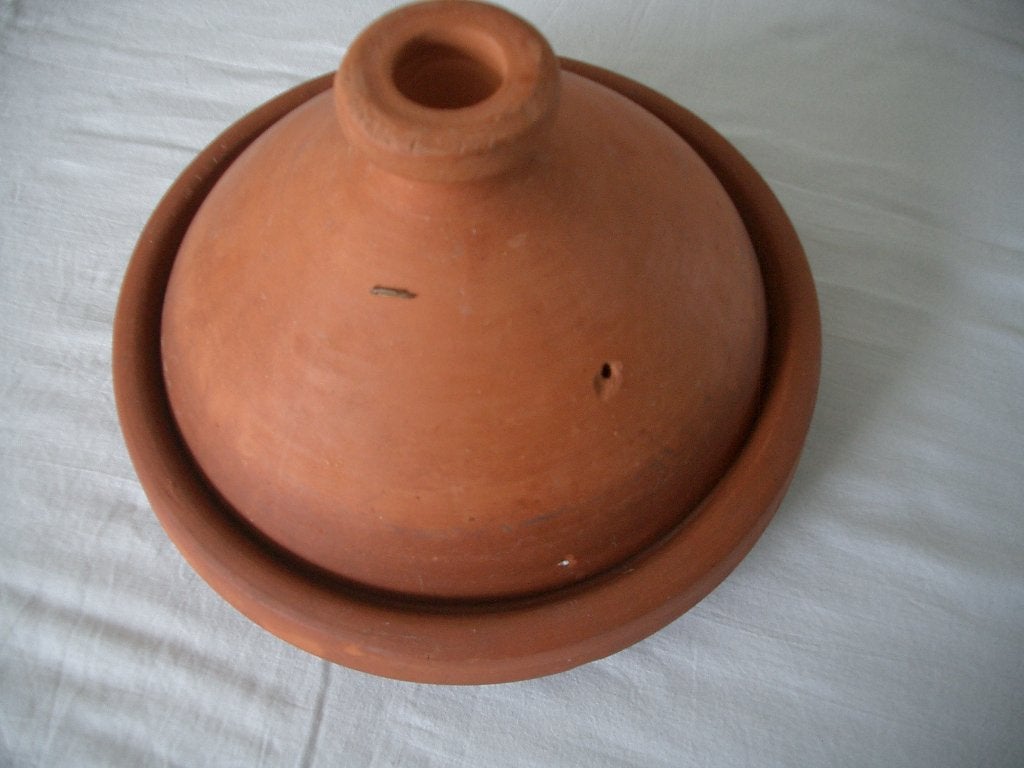 tajine tajinebig terracotta marokko keuken braden koken, Overige materialen, Gebruikt, Ophalen of Verzenden, Keramische plaat