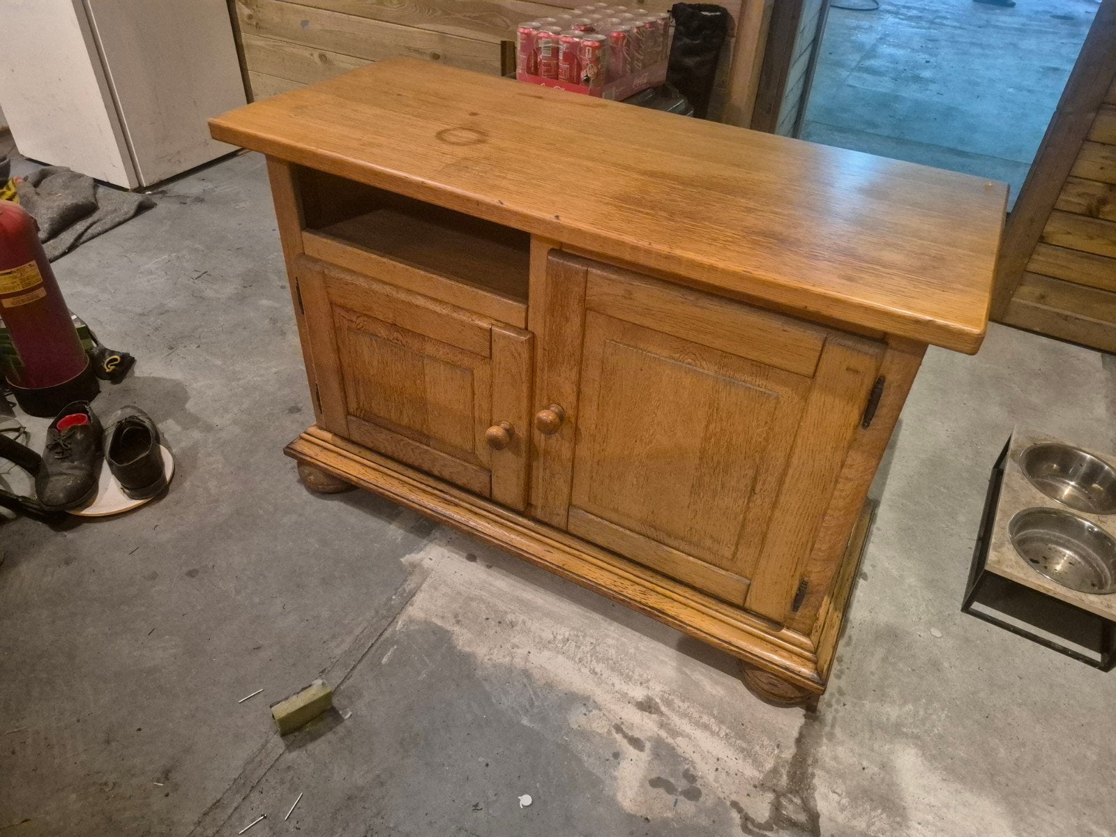 Gratis eiken dressoir kastje, Ophalen, Gebruikt, 100 tot 150 cm, Eikenhout