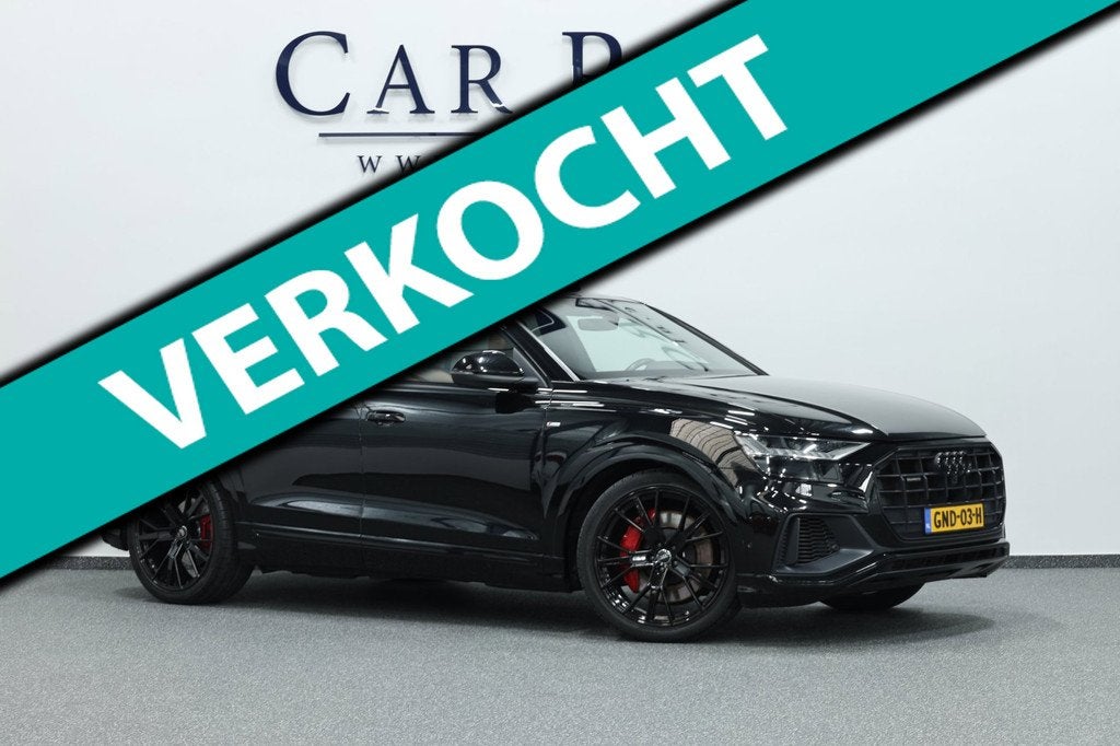 Audi Q8 55 TFSI e quattro S-line BTW/MATRIX+LED/VIRTUAL/SFEE, Automaat, Gebruikt, 2995 cc, Zwart
