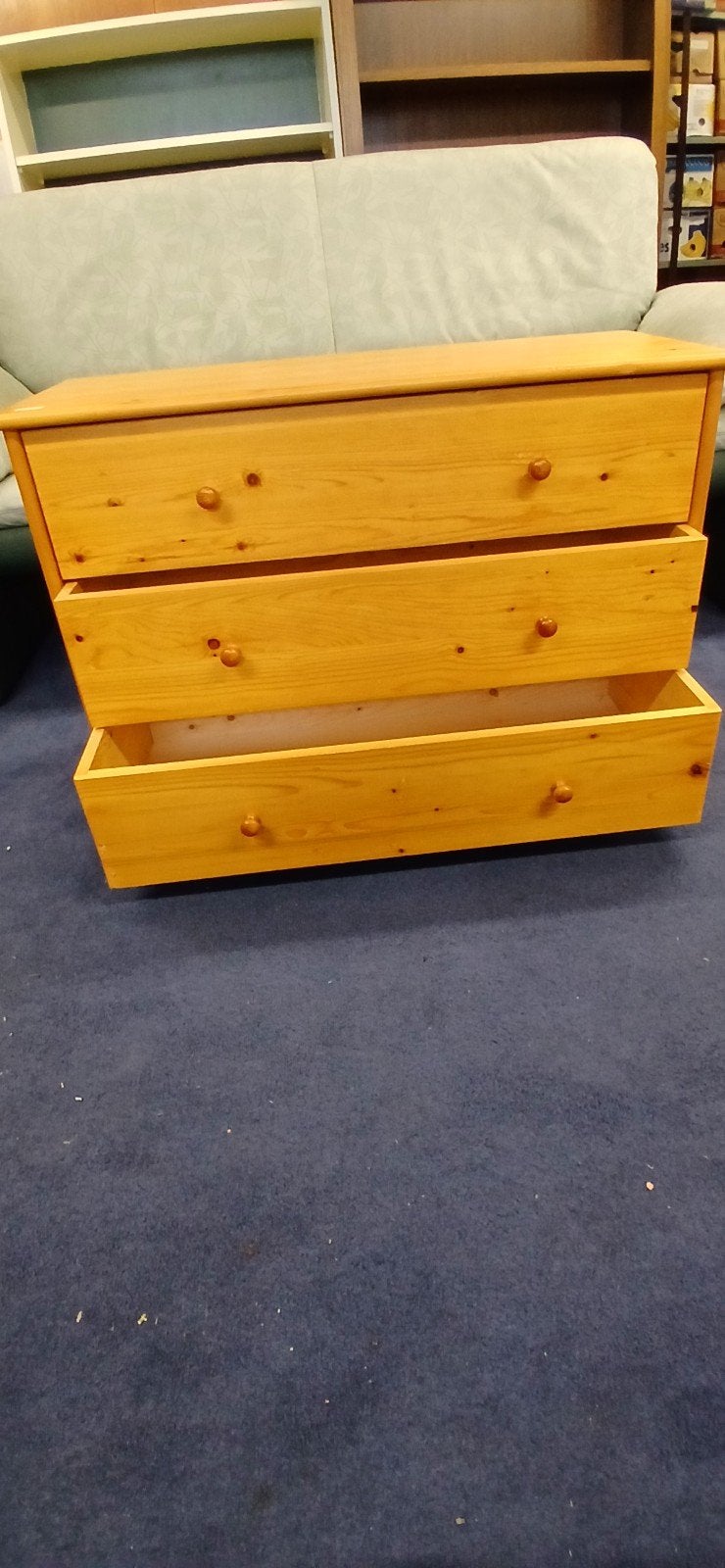 Massief grenen ladenkastje 85x37x60 cm, Huis en Inrichting, Kasten | Ladekasten, Ophalen, Gebruikt, 50 tot 100 cm, 3 of 4 laden