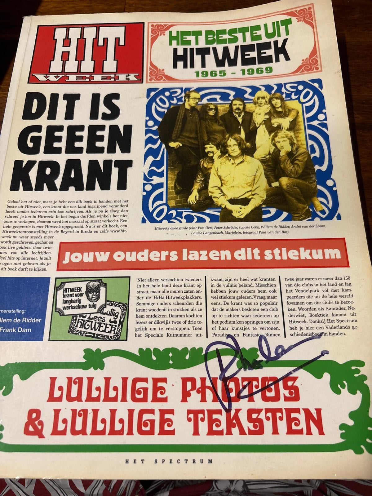 Het Beste Uit Hitweek 1965-1969 signed Robbie van Leeuwen, Verzamelen, Gebruikt, Ducoso, Ophalen of Verzenden, Boek, Tijdschrift of Artikel