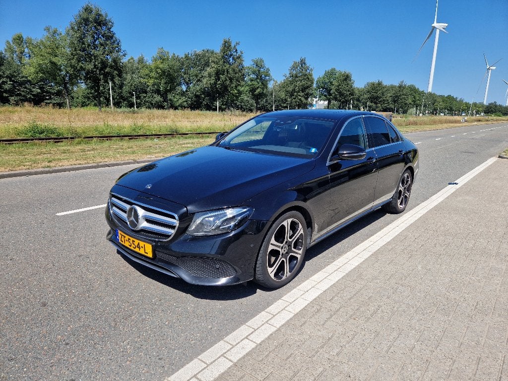 Mercedes-Benz E-Klasse E350d Sedan AUT 2017 Zwart, Auto's, Automaat, Achterwielaandrijving, 258 pk, Leder en Stof