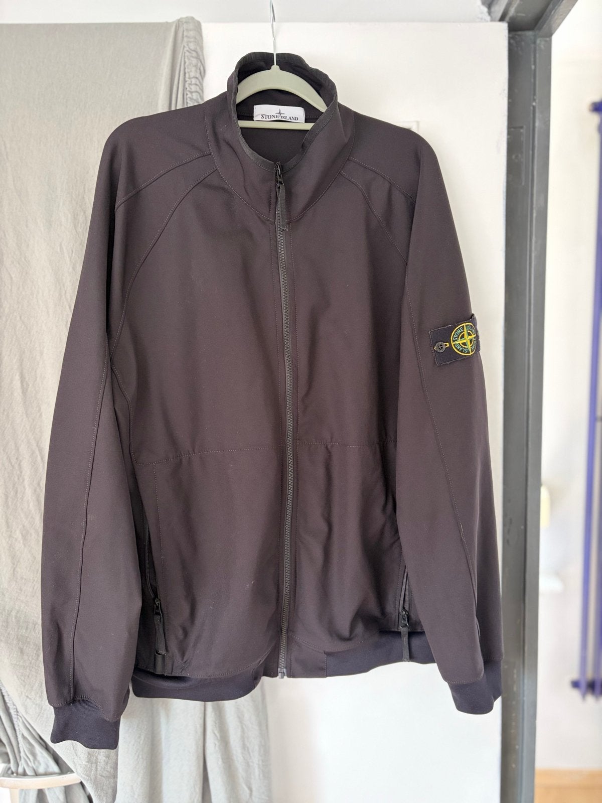 Stone Island Jas Zwart Maat XL, Verzenden, Zo goed als nieuw, Maat 56/58 (XL), Zwart