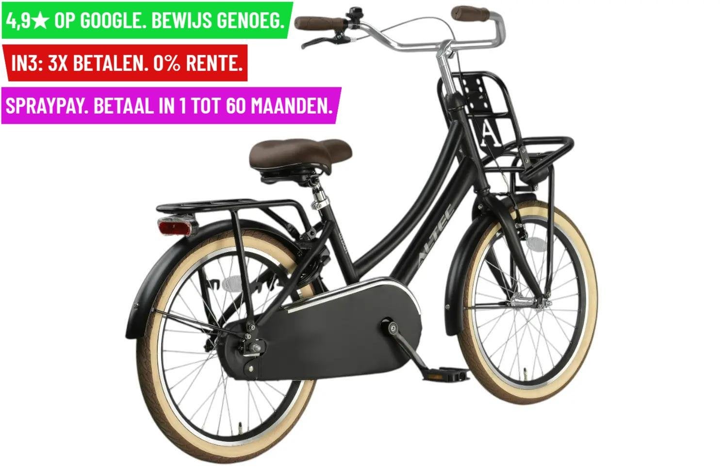 Altec Urban 20inch Transportfiets Mat Zwart, Fietsen en Brommers, Fietsen | Meisjes, Nieuw, Altec, Facebikenl@gmail.com, Altec