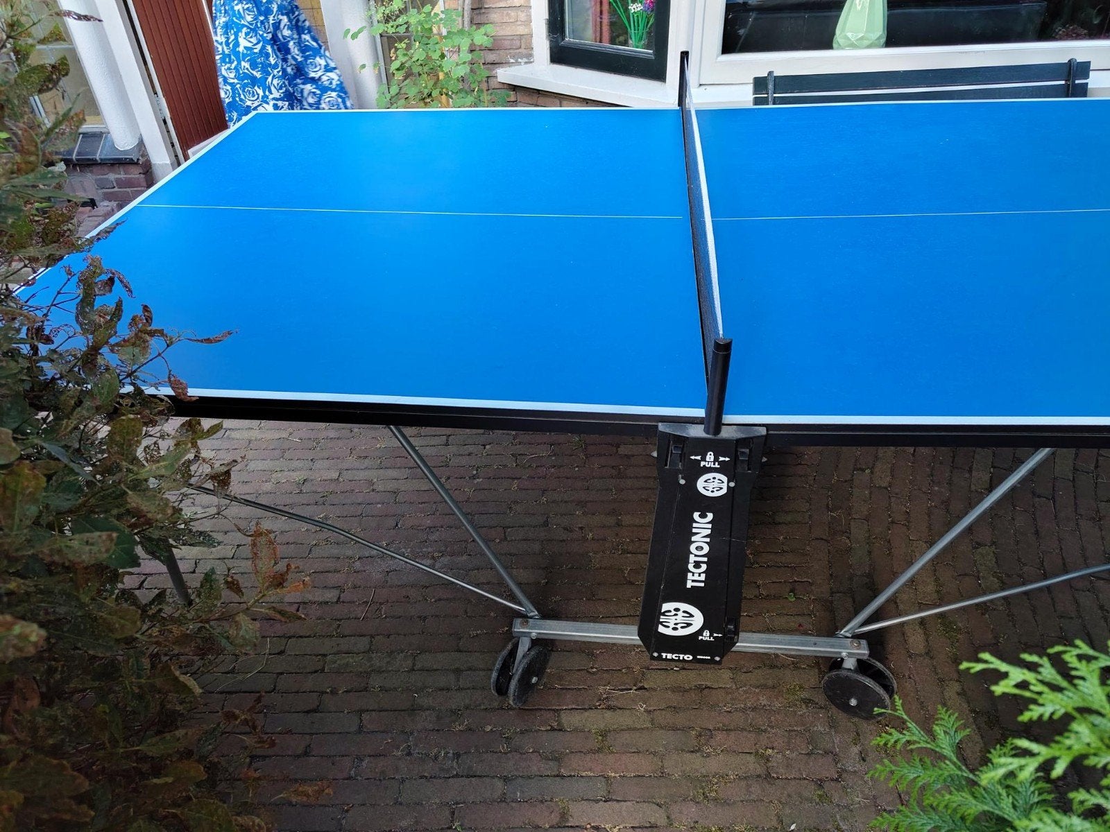 Tectonic tafeltennistafel, Sport en Fitness, Tafeltennis, Ophalen, Gebruikt, Tafel Indoor, Verrijdbaar
