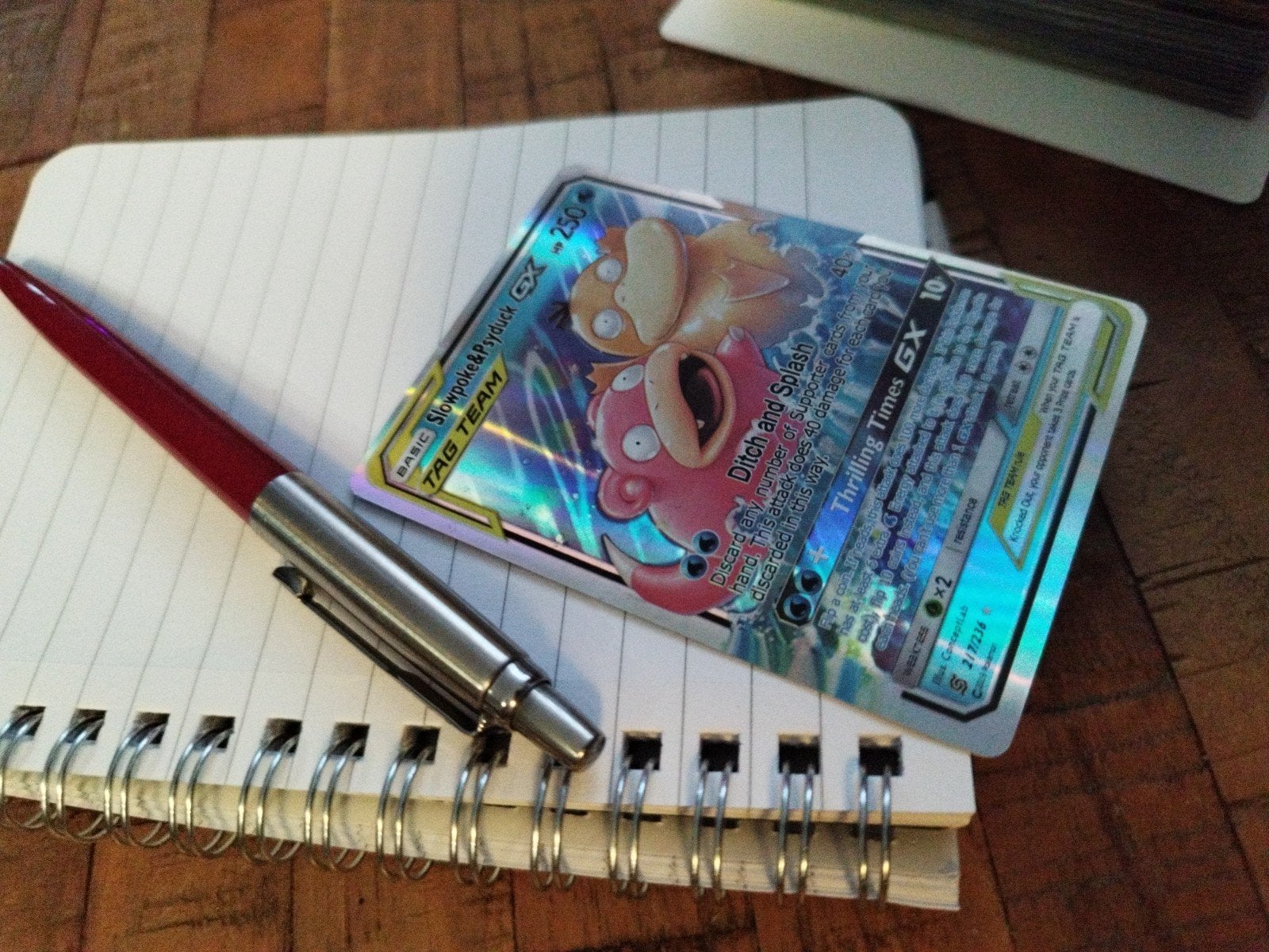 Nieuwe Slowpoke & Psyduck GX Tag Team Pokémon kaart, Ophalen of Verzenden, Nieuw, Losse kaart, Foil