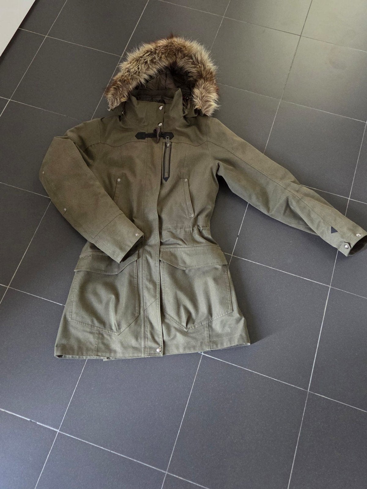 Winterjas, Ophalen of Verzenden, Zo goed als nieuw, Groen, Maat 34 (XS) of kleiner