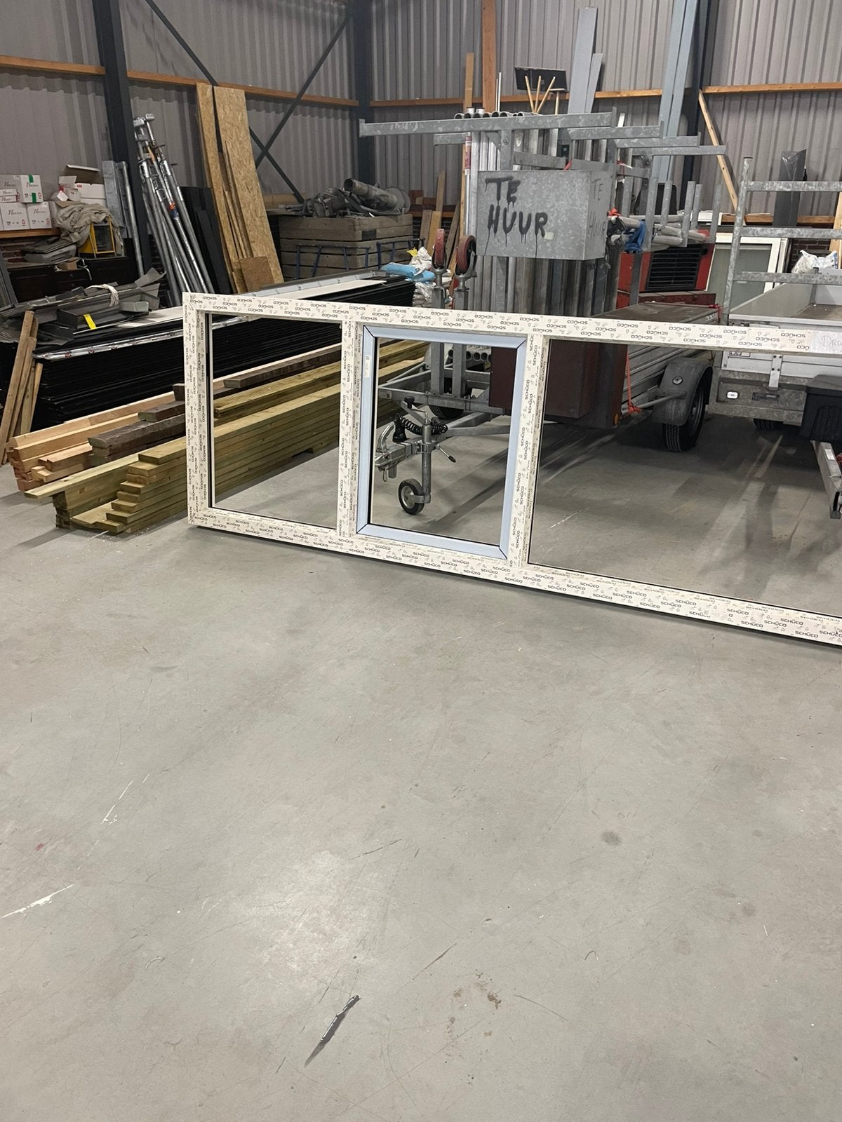 Nieuw kunststof kozijn 358*116, Ophalen, Kunststof, Minder dan 3 meter, Nieuw
