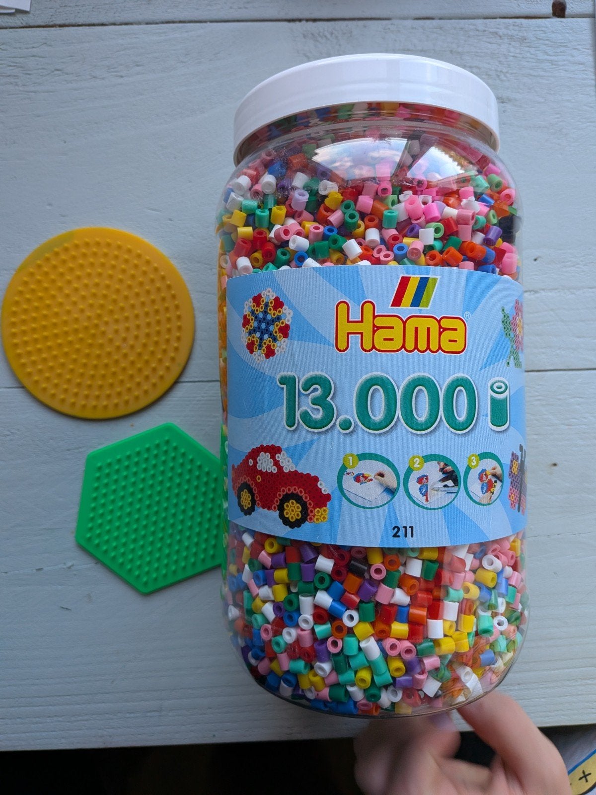 Hama Strijkkralen Set 13.000 Kralen met 3 Grondplaten, Ophalen, Nieuw, Bouwen