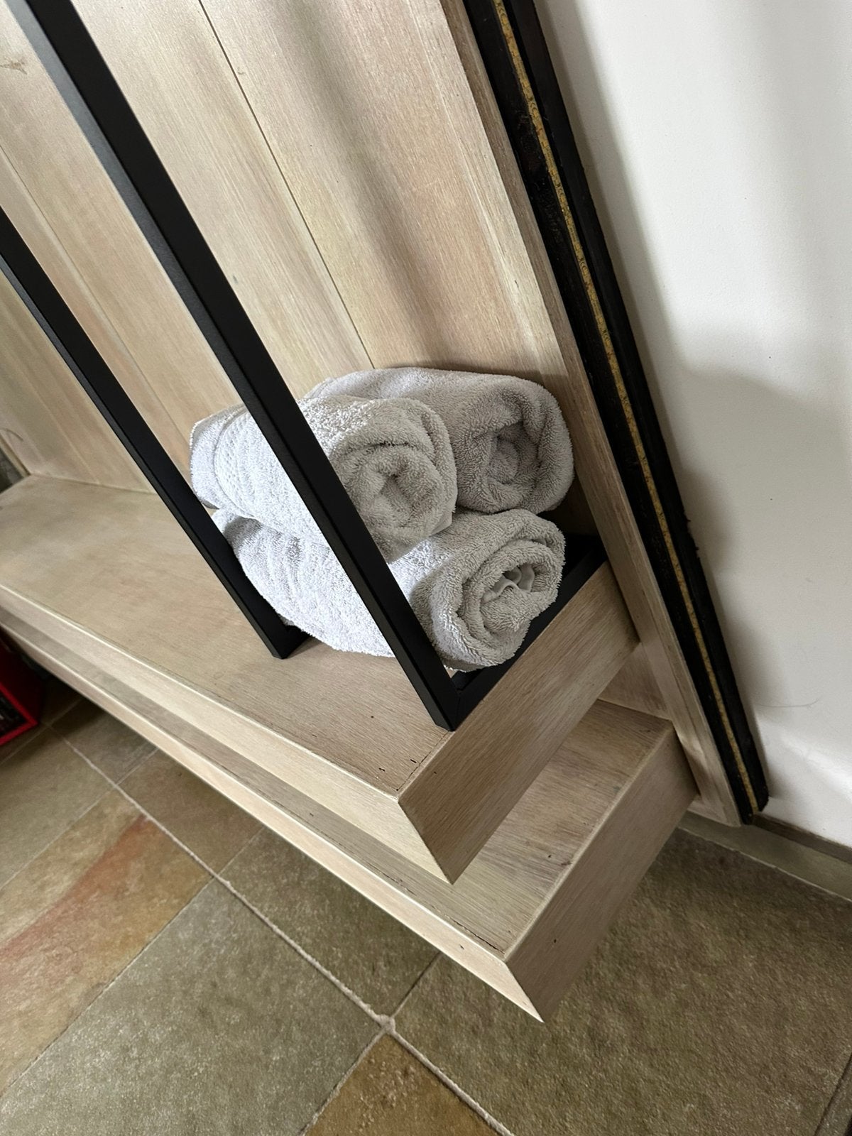 Handdoekenrek zwart gepoedercoat, Huis en Inrichting, Badkamer | Badtextiel en Accessoires, Ophalen of Verzenden, Nieuw, Zwart